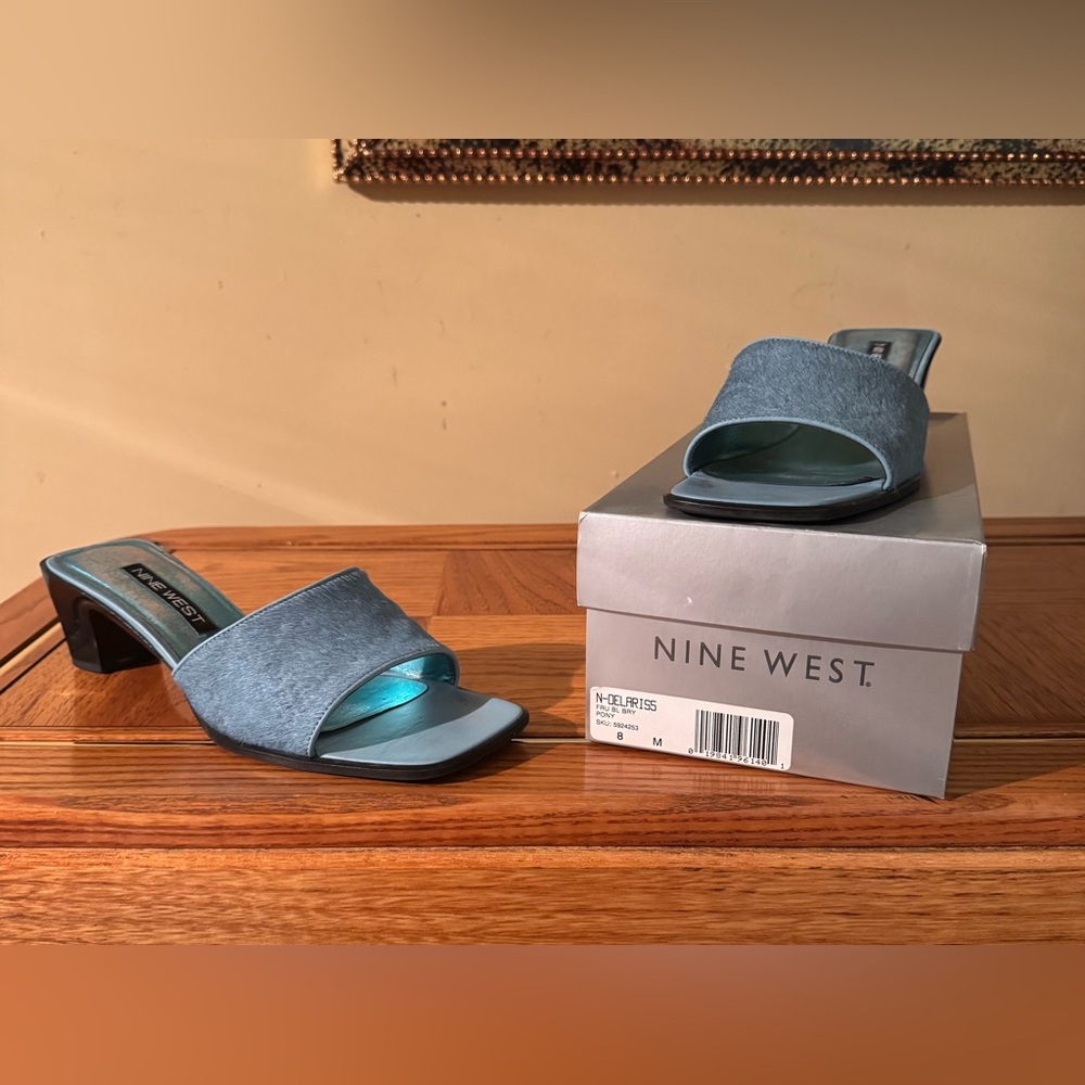 Nine West Blue Women's Mules
